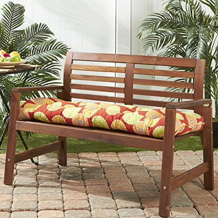 Greendale Home Fashions Indoor Outdoor Bench Cushion Flowers On
