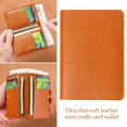 thumbnail image 6 of Simple Fashion Super Slim Folding Leather Card Wallet Small Purse Credit Card Holder Card Bag BROWN, 6 of 8