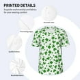 thumbnail image 4 of Daiia St Patrick's Day4 Mens Baseball Jersey Button Down Shirts Short Sleeve Sports Uniforms-Medium, 4 of 9