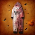 thumbnail image 1 of Family Halloween Pjs Matching Sets Halloween Print Long Sleeve Zippered One Piece Pajama Hooded Jumpsuit Winter Halloween Pjs Family Set, 1 of 4