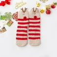 thumbnail image 5 of Brown Socks 6 Pairs Of Christmas Coral Fleece Three-dimensional Home Socks, 5 of 5