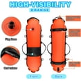 thumbnail image 2 of Buoy, Hi-Visibility Inflatable Torpedo Buoy Float Signal Floater Ball with Dive Safety Flag and 82ft Ropes for Scuba Diving, Freediving, Snorkeling, Swimming, 2 of 14