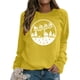 thumbnail image 5 of Gibobby Sudadera navideña Mujeres Sudadera Feliz Navidad Fácil Collar de manga larga Impreso camisa rubia(Amarillo,G), 5 of 5