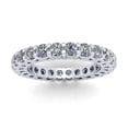 thumbnail image 3 of Natural 2.40Ct Round Cut Diamond Shared Prong Gallery Women's Anniversary Wedding Eternity Band Ring Solid 14k White Gold G SI1, 3 of 3