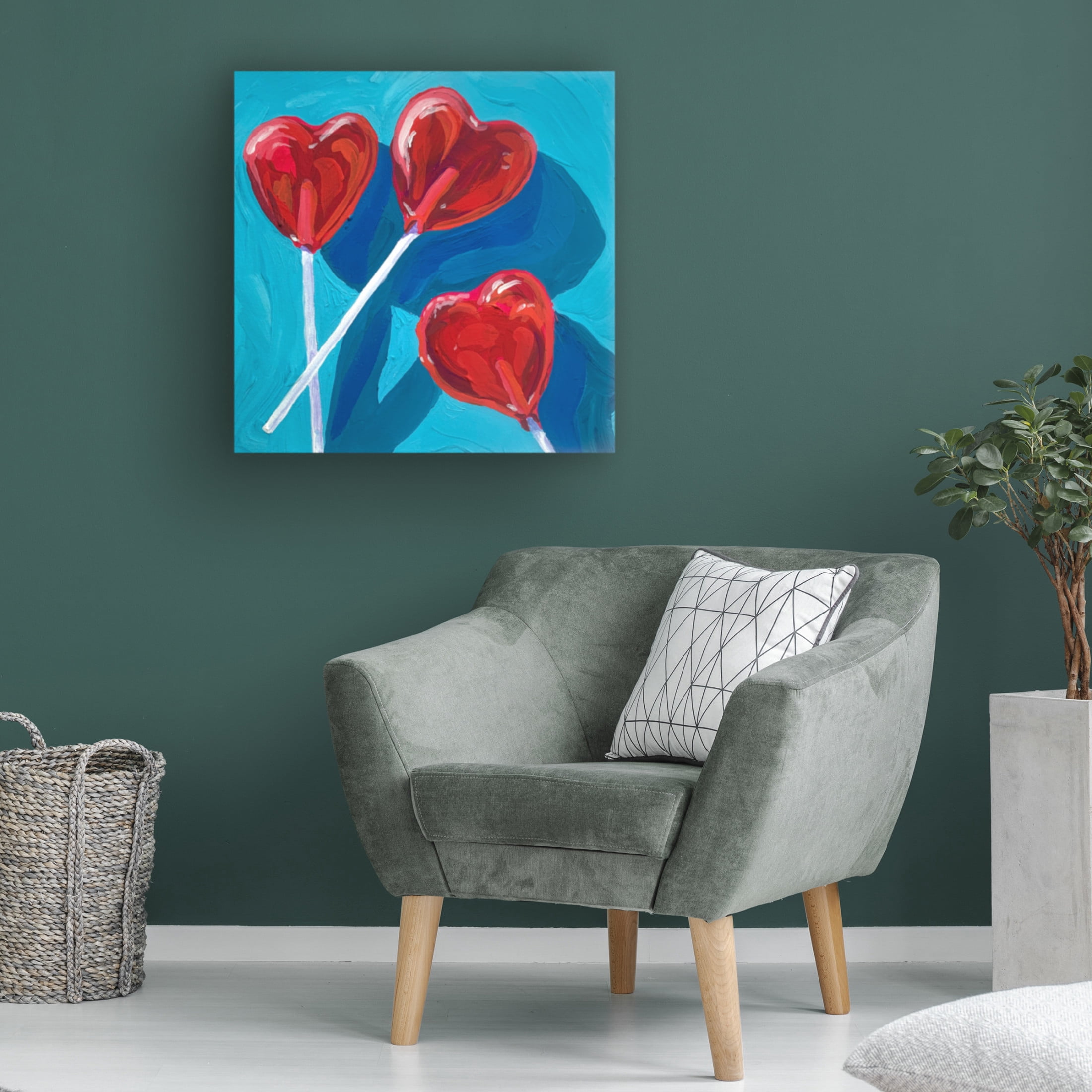 Trademark Fine Art Key and Sea Heart Lollipops Canvas Wall Art