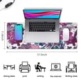 thumbnail image 5 of Long Mouse Pads for Desk,Pioneer Flower Floral Print Pattern Desk Mats on Top Of Desks, Desk Mouse Pad Extra Large with 3mm Non-Slip Base and Stitched Edge for Gaming,Office,Work,Home 31.5"x11.8", 5 of 6
