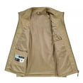 thumbnail image 4 of Gilet Sans Manches pour Hommes, Multi-Poches, Polyester Doux et Respirant pour Automne Hiver, Veste Utilitaire Décontractée pour Extérieur, 4 of 5
