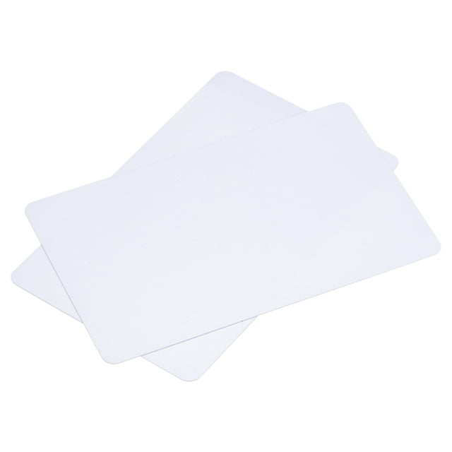 Unique Bargains Cartes Vierges en PVC pour Imprimantes de Badges ID, Qualité Graphique Blanc CR8030 Lot de 50
