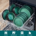 thumbnail image 5 of MALACASA 24 pcs Dinnerware Sets, Plates and Bowls Set for 6, Stoneware Dinner Set, Green, 5 of 9