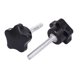 thumbnail image 1 of Tornillos de cabeza en estrella de plástico M6 x 40 mm, perillas de sujeción, agarres negros, 2 piezas, 1 of 3