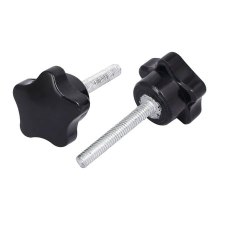 

Uxcell M6 x 40mm Plastic Star Head Screw Bolts Clamping Knobs Grips Black (2-pack)