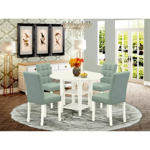East West Furniture 5 Piece Dining Table Set