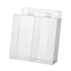 thumbnail image 4 of Soporte dispensador de guantes de acrílico con tapa, caja para guantes, montaje en pared, transparente para 2 cuadrículas, 4 of 9