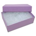 thumbnail image 2 of TheDisplayGuys 100-Pack #32 Cotton Filled Cardboard Paper Jewelry Box Gift Case - Purple Lavender (3 1/4" x 2 1/4" x 1"), 2 of 7