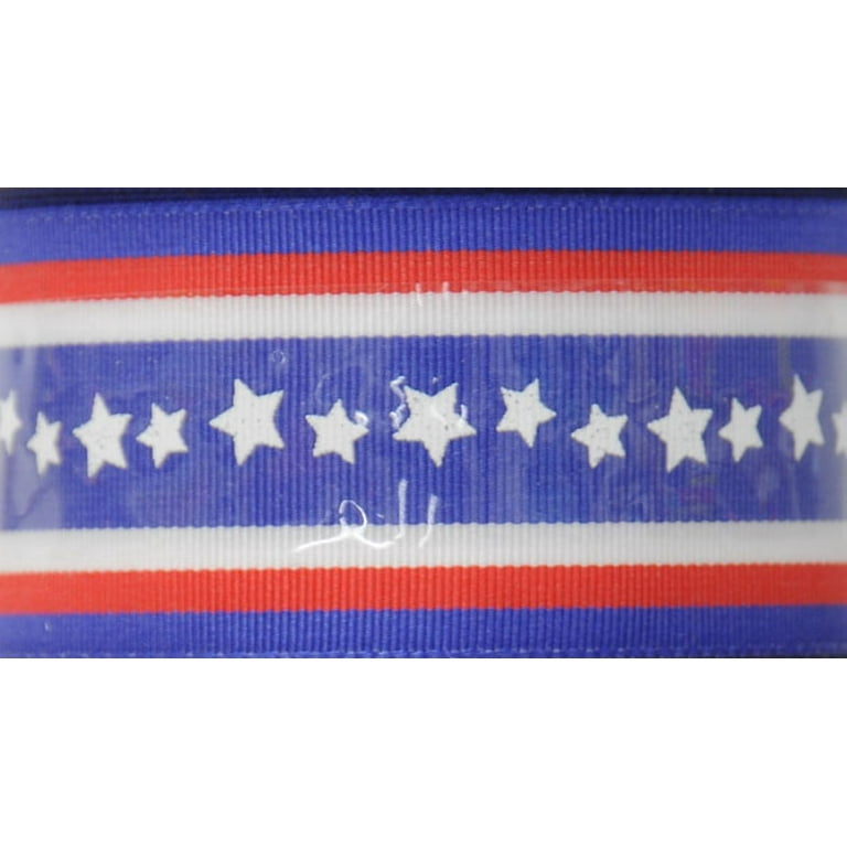 Ribbon (U-R302) Red White and Royal Blue #764 