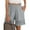Light Grey, variant on STARVNC Women Hollow Out Ruffle High Waisted Smocked Pocket Shorts