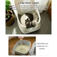 thumbnail image 4 of Grande Litière pour Chat Entièrement Fermée Entrée et Sortie Frontale avec Couvercle, 4 of 7