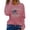 Pink, variant on MEICHEN Women's Long Sleeved T Shirt American Flag 250th Anniversary 1776-2026 Sports Shirt Printed Round Neck Daily Outdoor Casual Top