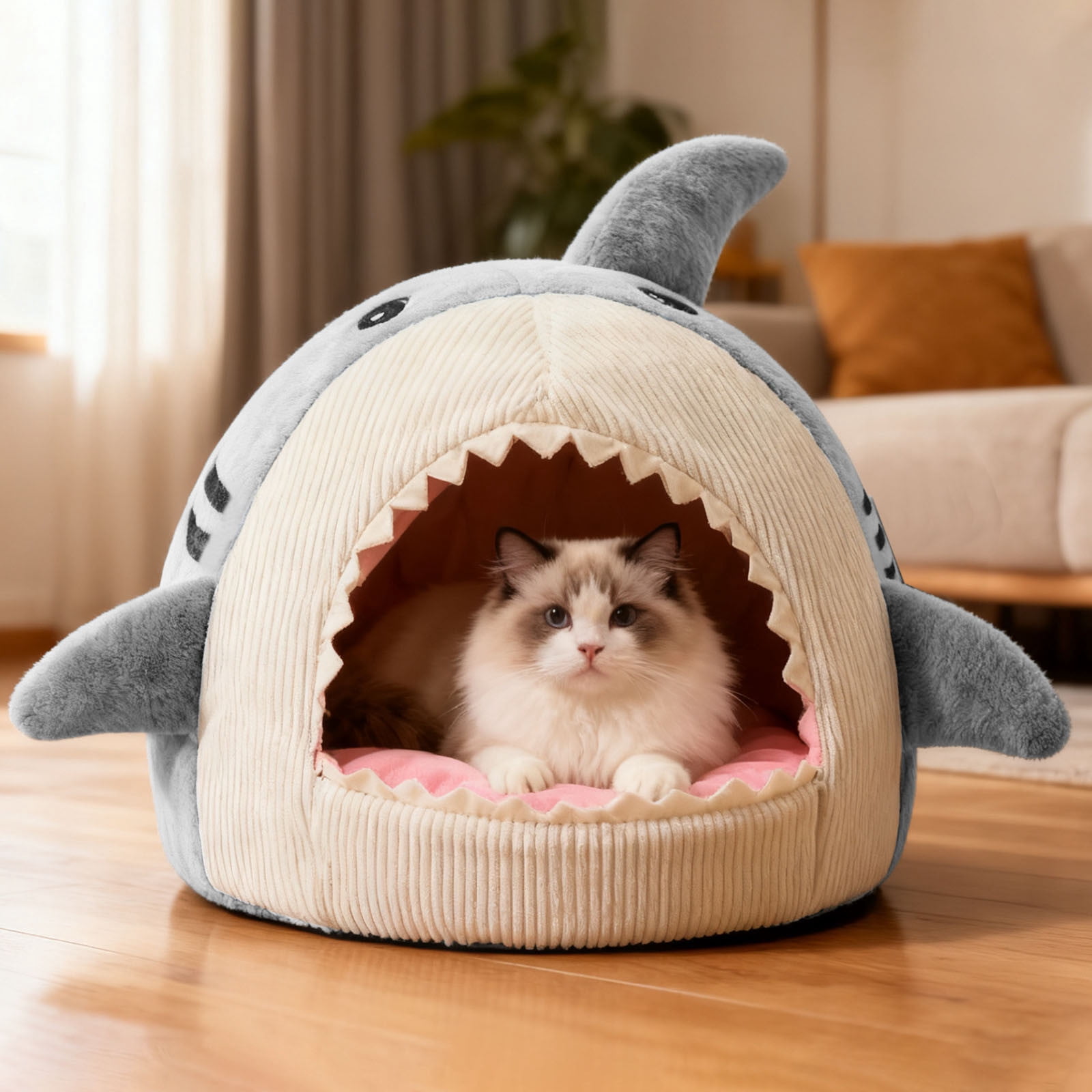 Cozy Winter Warm Soft Cat Bed Kennel Hideout for Small Feline Comfort and Security