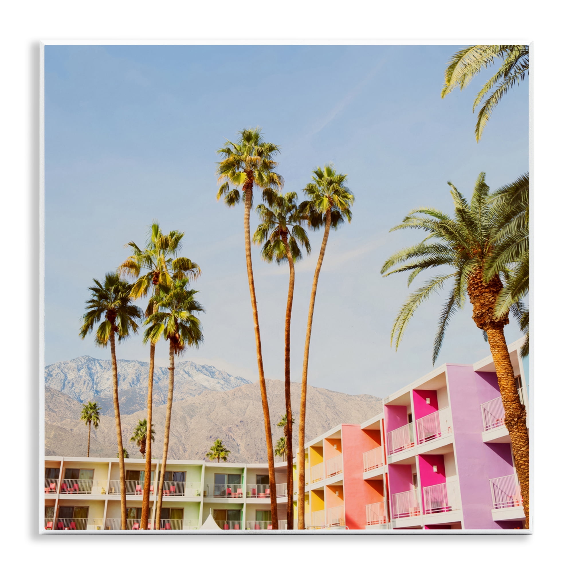Looming Palms over Resort Wall Plaque Art design by LISH Creative
