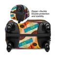 thumbnail image 2 of Lukts Abstract Musical Faces for Elastic Travel Luggage Cover Suitcase Protector Bag,Anti-Scratch,Dust-Proof Washable Suitcase Sleeve For Kid Adult-Medium, 2 of 7