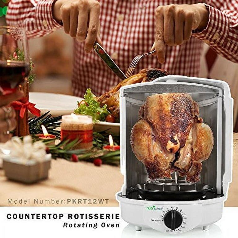 Vertical Countertop Rotisserie Rotating Oven (Black) 