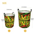 thumbnail image 3 of ZICANCN Funny Game Over Green Laundry Basket Organizer, Dirty Clothes Hamper for Bathroom Bedroom Laundry Room, Medium Size, 3 of 7