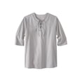 thumbnail image 2 of KingSize Men's Big & Tall Gauze Lace-Up Shirt, 2 of 6