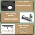 thumbnail image 6 of WestinTrends Outdoor 70" HDPE Plastic Picnic Table Bench With Umbrella Hole, Gray, 6 of 16