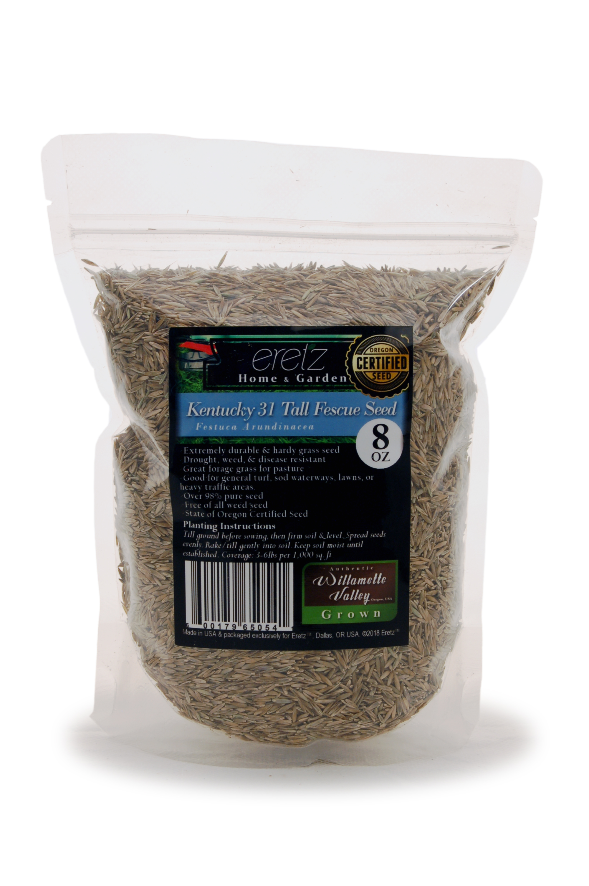 (22014) Eretz Oregon Grown Grass Seed K31 Kentucky 31 Tall Fescue