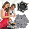 thumbnail image 5 of Pot Pan Protectors 12 Pcs Stacking Dividers Silicone Cookware Protectors Scratch Prevention Non Heat 4 Sizes 7.8 10 14 15 Inch Dishwasher Safe Cabinet Organizer, 5 of 8