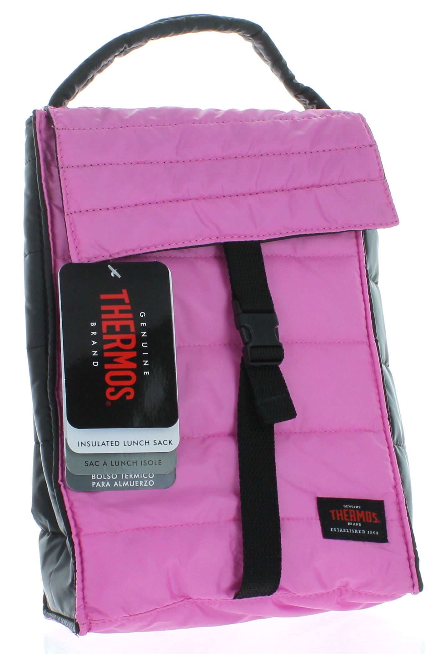 Thermos Pink/Black Insulated Lunch Bag Soft Cooler Peva Lining