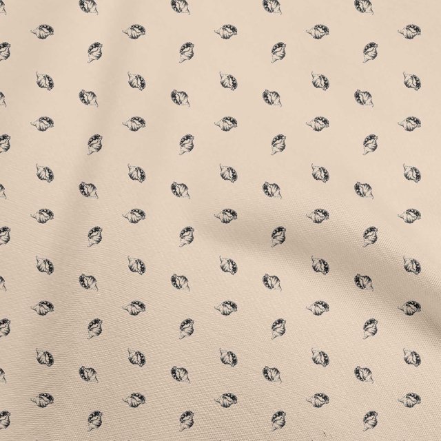 oneOone Cotton Flex Light Beige Fabric Sea Shells Sewing Craft Projects Fabric Prints By Yard 40 Inch Wide