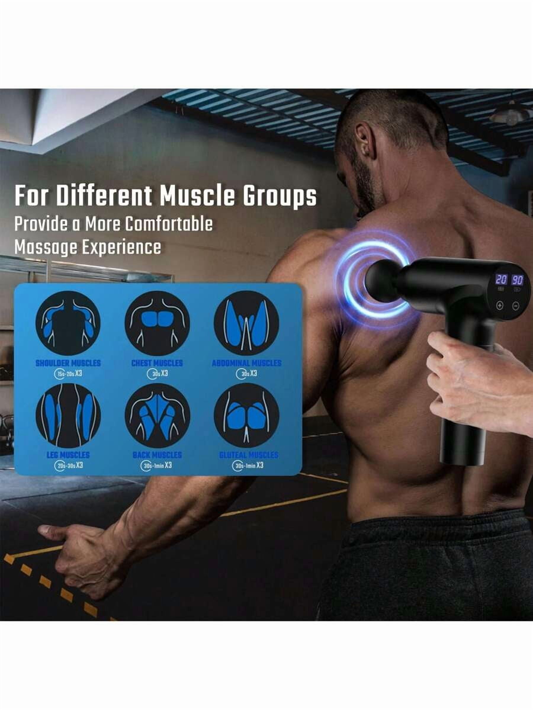 cotsoco Muscle Massage Gun, Deep Tissue Back Massager For Pain Relief, 20 Speeds Handheld Electric Massager Tool With Silent Brushless Motor, Suitable For Gym Office Home Travel