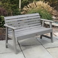 thumbnail image 6 of Highwood Furniture Weatherly Garden Bench 4ft-Finish:Weathered Acorn,Size:64"L x 25"D x 35"H, 6 of 8