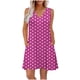 thumbnail image 1 of Vestido Corto para Mujeres Verano sin Mangas Cuello en V, Impresión de Moda con Bolsillos, Poliéster de Algodón Casual, 1 of 8
