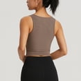 thumbnail image 5 of YueHuiYing Women's V Neck Crop Tops Basic Trendy Notched Sleeveless Slim Fit Summer Y2k Crop Tank Top, 5 of 5