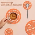 thumbnail image 3 of Silicone Thermal Insulation Pad Anti-Slip Cup Coaster Kitchen Cartoon Anti Scald Pot Dining Table Mat Orange S, 3 of 9