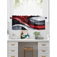 thumbnail image 5 of Valances for Windows Abstract Stitching Rod Pocket Cafe Window Treatments Valance Curtains for Kitchen Bathroom Laundry Basement Windows 56"x16", 5 of 9