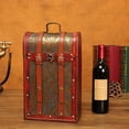 thumbnail image 3 of Vintage Look Wood Wine Holder Portable Accessory for Special Occasions, 3 of 20