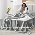 thumbnail image 6 of Seasonwood Satin Sheets Gray Soft Microfiber Silk Bed Set 3pcs Twin Sheets, 6 of 8