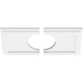 thumbnail image 2 of 18"W x 9"H x 5"ID x 6 1/4"C x 1"P Rectangle Architectural Grade PVC Contemporary Ceiling Medallion, Two Piece, 2 of 7