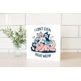 thumbnail image 2 of I Can't Even Right Meow Blue Pink Cats 10 x 10 Wood Tabletop Sign Plaque, 2 of 4
