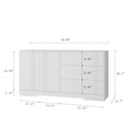 thumbnail image 3 of Llinc Store Sideboard Buffet Cabinet with Storage, Modern Kitchen Buffet Storage Cabinet with Drawer and Doors, Large Coffee Bar with Adjustable Shelves for Kitchen, White, 3 of 9