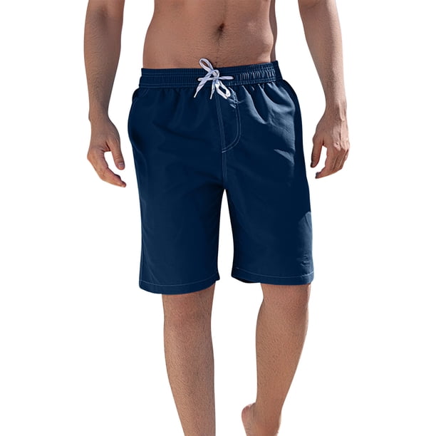 Pantalones Cortos de Cintura Elástica para Hombre con Bolsillos, Color Sólido, Cordón de Cintura Elástica Casual Y Bolsillos Pantalones Cortos para Hombres Verano Casual