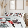 thumbnail image 6 of Ambesonne Rowan Duvet Cover Set, Christmas Composition Art, 2-Calking, Scarlet Grey Black, 6 of 7