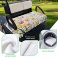 thumbnail image 5 of Golf Cart Seat Covers for 2 Seater,Wildflowers Microfiber Cart Seat Towel Blanket,Spring Vintage Tulip Butterfly Floral Leaf Absorbent Breathable NonSlip Bench Seats Protector for Golf Course 51"x31", 5 of 9