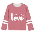 thumbnail image 5 of Sentuca Girls Valentines Tops, Plush Long Sleeve Crewneck T Shirts, Casual Lovely Holiday Shirts Size 7 Years, 5 of 5