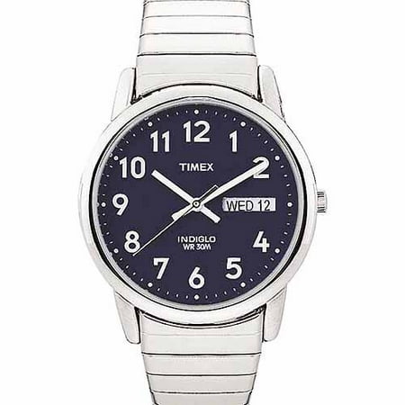 Timex Men's Easy Reader Watch, Silver-Tone Stainless Steel Expansion Band