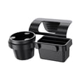 thumbnail image 3 of Caja de almacenamiento para ventana de coche, organizador para coche, portavasos universal, bandeja insertable para bolígrafos y artículos diversos., 3 of 9